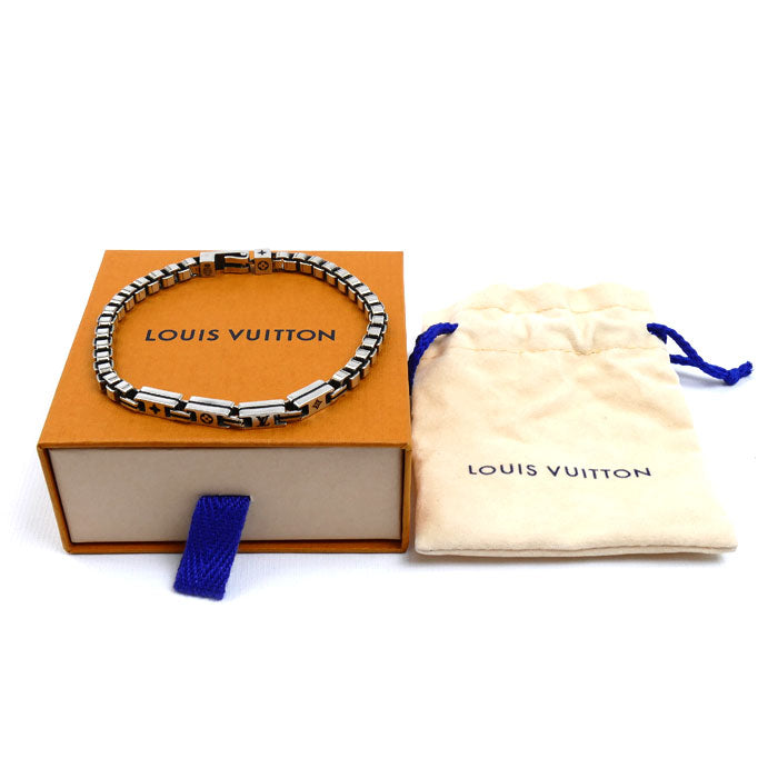 LOUIS VUITTON ルイ・ヴィトン シルバー925 LV テーラー ブレスレット M1149L VA2284 L 32.6g 22.5cm メンズ【中古】