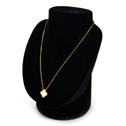 Van Cleef & Arpels ヴァンクリーフ＆アーペル K18YG イエローゴールド ヴィンテージ アルハンブラ マザーオブパール ネックレス VCARA45900 5.1g 37.5/42cm レディース【中古】