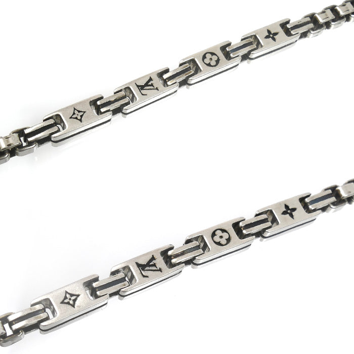 LOUIS VUITTON ルイ・ヴィトン シルバー925 LV テーラー ネックレス M02027 VA0275 57.0g 56cm メンズ【中古】