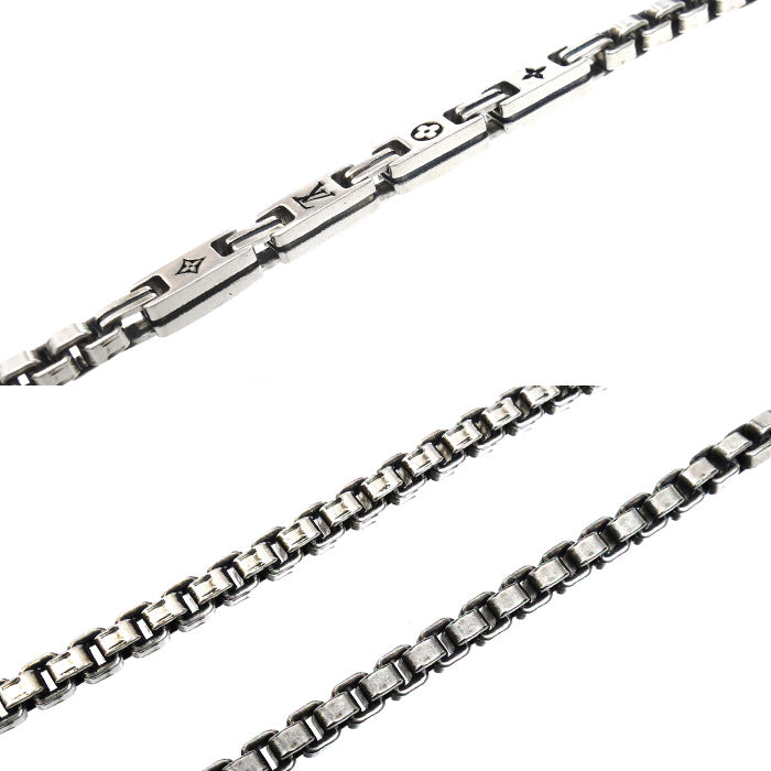 LOUIS VUITTON ルイ・ヴィトン シルバー925 LV テーラー ネックレス M02027 VA0275 57.0g 56cm メンズ【中古】