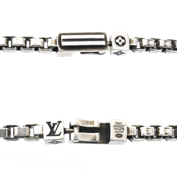 LOUIS VUITTON ルイ・ヴィトン シルバー925 LV テーラー ネックレス M02027 VA0275 57.0g 56cm メンズ【中古】