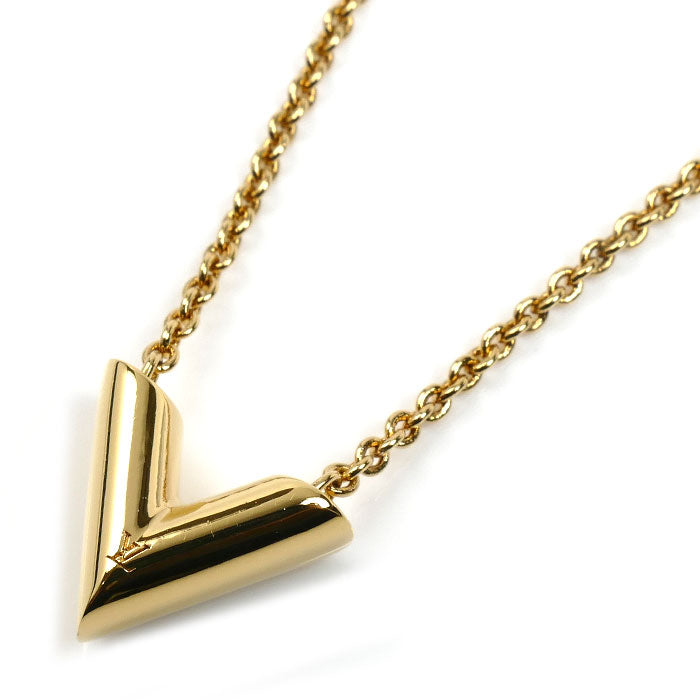 LOUIS VUITTON ルイ・ヴィトン メタル エセンシャル V ネックレス M61083 OB1212 9.7g 41～46cm レディース【中古】