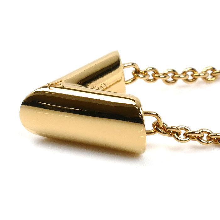 LOUIS VUITTON ルイ・ヴィトン メタル エセンシャル V ネックレス M61083 OB1212 9.7g 41～46cm レディース【中古】