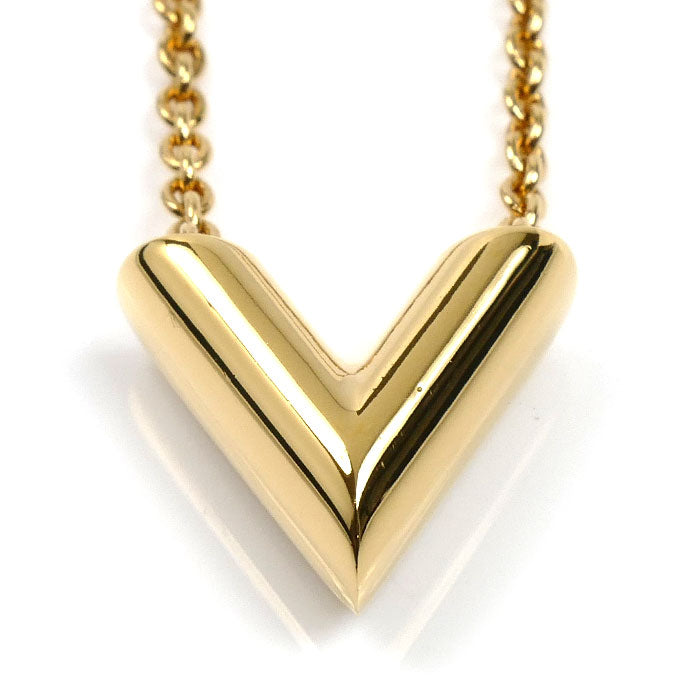 LOUIS VUITTON ルイ・ヴィトン メタル エセンシャル V ネックレス M61083 OB1212 9.7g 41～46cm レディース【中古】