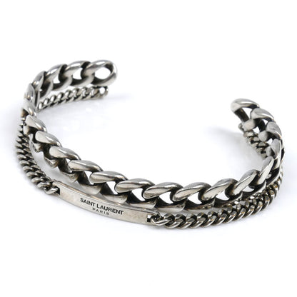 SAINT LAURENT サンローラン メタル ダブルカフ ブレスレット 24.6g ユニセックス【中古】