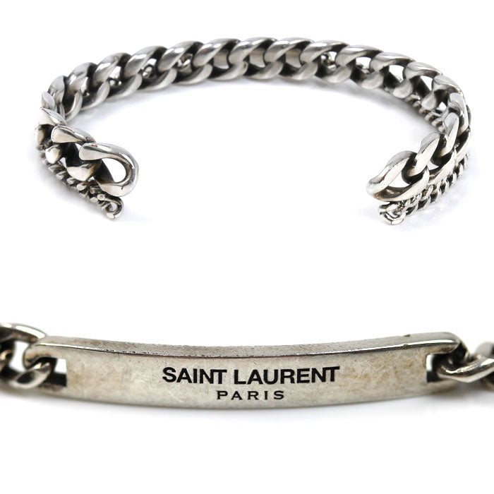 SAINT LAURENT サンローラン メタル ダブルカフ ブレスレット 24.6g ユニセックス【中古】