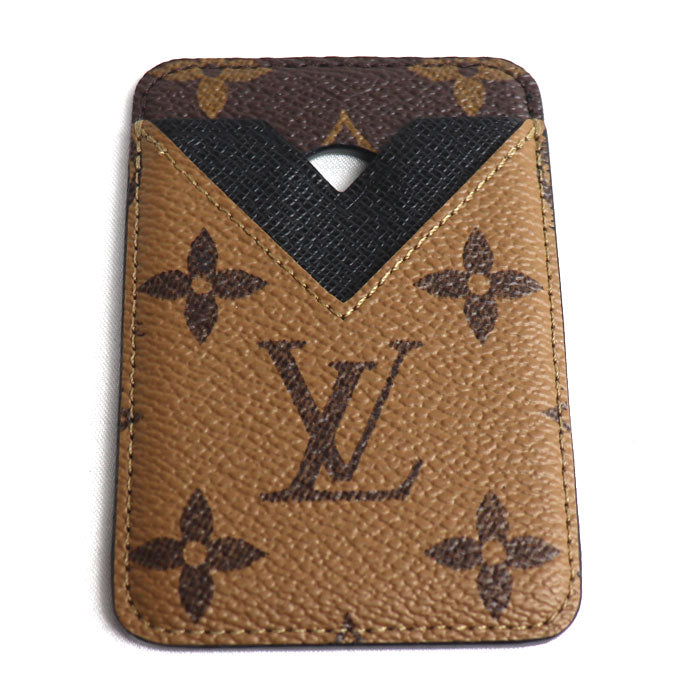 LOUIS VUITTON ルイ・ヴィトン ポルト カルト・マグネット カードケース モノグラム・リバース ブラウン ブラック M25654 BC3215 ユニセックス【中古】