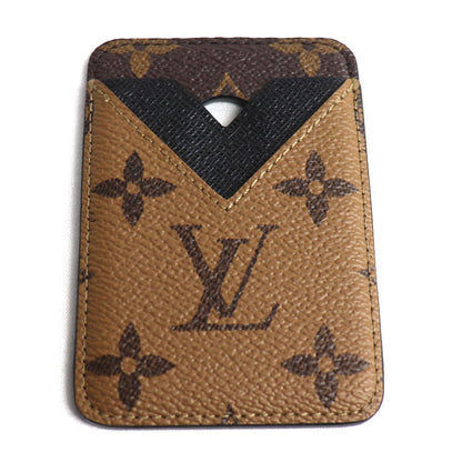 LOUIS VUITTON ルイ・ヴィトン ポルト カルト・マグネット カードケース モノグラム・リバース ブラウン ブラック M25654 BC3215 ユニセックス【中古】
