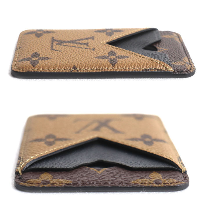 LOUIS VUITTON ルイ・ヴィトン ポルト カルト・マグネット カードケース モノグラム・リバース ブラウン ブラック M25654 BC3215 ユニセックス【中古】