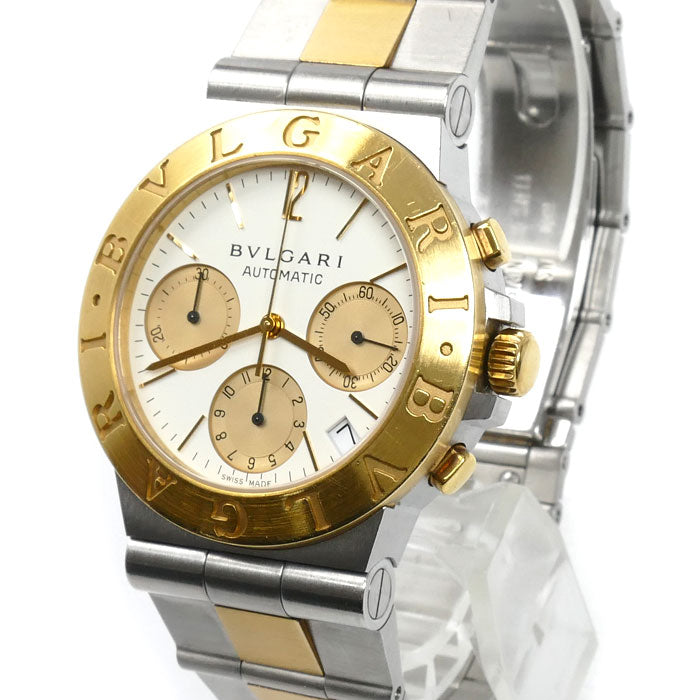 BVLGARI ブルガリ ディアゴノ スポーツ クロノグラフ 腕時計 自動巻き CH35SG メンズ【中古】