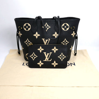 LOUIS VUITTON ルイ・ヴィトン ネヴァーフル MM トートバッグ モノグラム・アンプラント ブラック M58907 IC レディース【中古】【美品】
