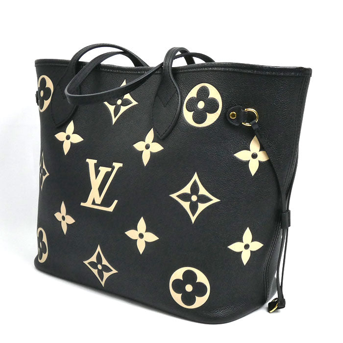 LOUIS VUITTON ルイ・ヴィトン ネヴァーフル MM トートバッグ モノグラム・アンプラント ブラック M58907 IC レディース【中古】【美品】