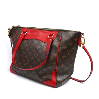 LOUIS VUITTON ルイ・ヴィトン エストレーラ MM トートバッグ モノグラム ブラウン レッド M51193 SR4174 レディース【中古】