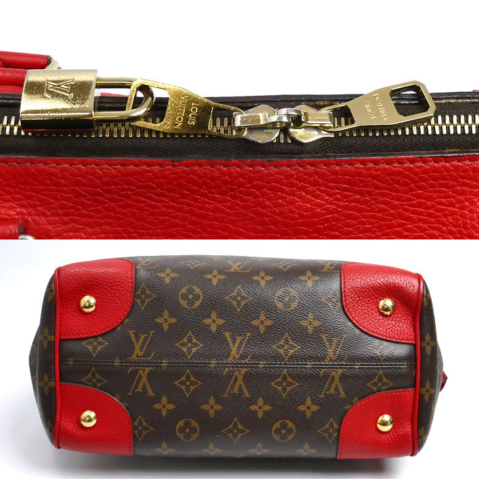 LOUIS VUITTON ルイ・ヴィトン エストレーラ MM トートバッグ モノグラム ブラウン レッド M51193 SR4174 レディース【中古】