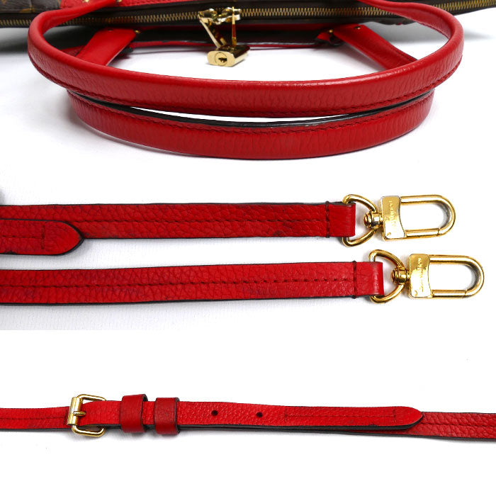 LOUIS VUITTON ルイ・ヴィトン エストレーラ MM トートバッグ モノグラム ブラウン レッド M51193 SR4174 レディース【中古】