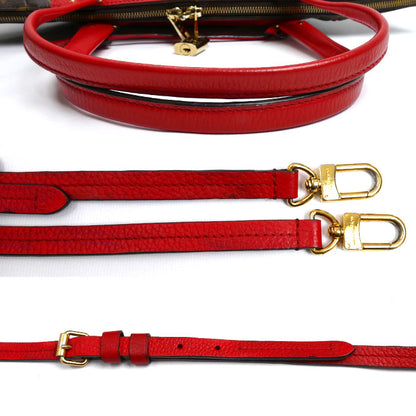 LOUIS VUITTON ルイ・ヴィトン エストレーラ MM トートバッグ モノグラム ブラウン レッド M51193 SR4174 レディース【中古】
