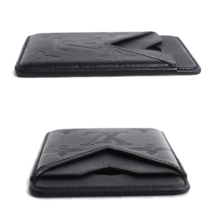 LOUIS VUITTON ルイ・ヴィトン ポルト カルト・マグネット カードケース モノグラム・シャドウ ブラック M26738 ME3255 ユニセックス【中古】