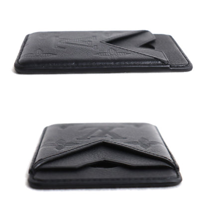 LOUIS VUITTON ルイ・ヴィトン ポルト カルト・マグネット カードケース モノグラム・シャドウ ブラック M26738 ME3255 ユニセックス【中古】