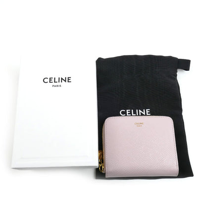 CELINE セリーヌ スモール ジップウォレット トリオンフチャーム 二つ折り財布 ブリーチピンク 10N993FVO.25BD レディース【中古】