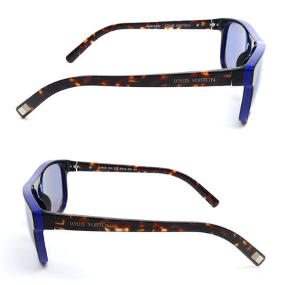 LOUIS VUITTON ルイ・ヴィトン オリヴァー サングラス ブルー ブラック ハバナ柄 Z0792E 9JN 57□16 145 ユニセックス【中古】