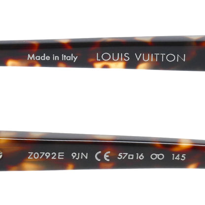 LOUIS VUITTON ルイ・ヴィトン オリヴァー サングラス ブルー ブラック ハバナ柄 Z0792E 9JN 57□16 145 ユニセックス【中古】