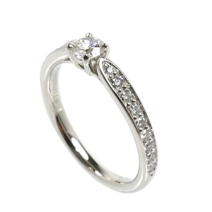 TIFFANY&Co. ティファニー Pt950プラチナ ハーモニー リング・指輪 ダイヤモンド0.23ct 8号 3.4g レディース【中古】【美品】
