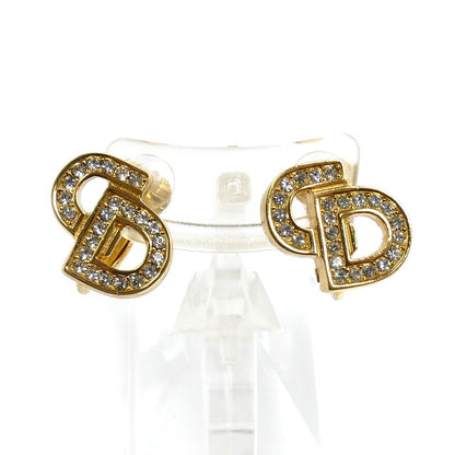 Dior ディオール GP CDロゴ ラインストーン イヤリング 5.2g レディース【中古】