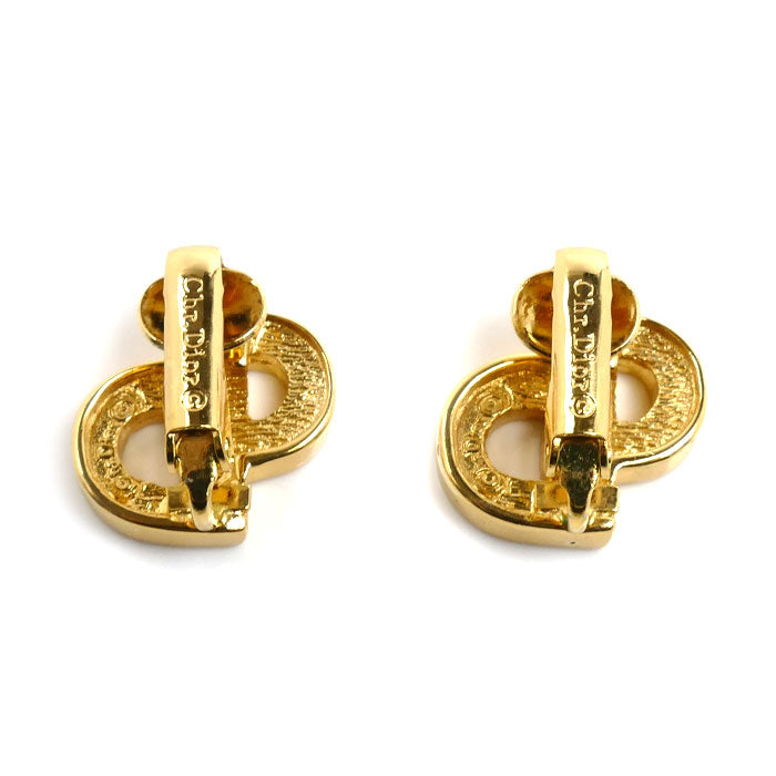Dior ディオール GP CDロゴ ラインストーン イヤリング 5.2g レディース【中古】