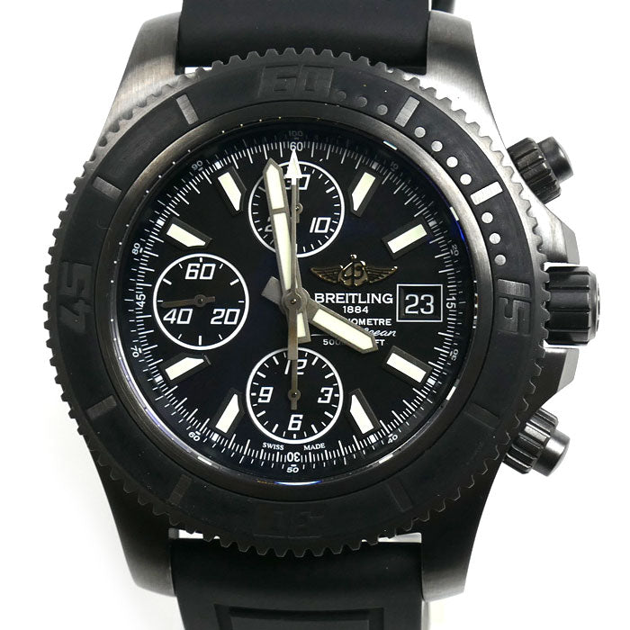 BREITLING ブライトリング スーパーオーシャン クロノグラフ ブラックスチール 腕時計 自動巻き M110B11VRB(M13341B7/BD11) 世界限定１０００本 メンズ【中古】