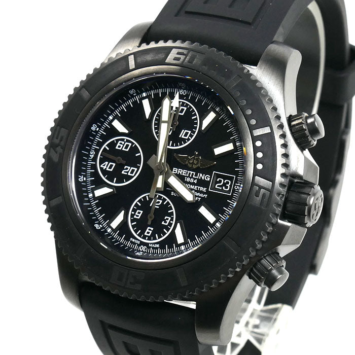 BREITLING ブライトリング スーパーオーシャン クロノグラフ ブラックスチール 腕時計 自動巻き M110B11VRB(M13341B7/BD11) 世界限定１０００本 メンズ【中古】