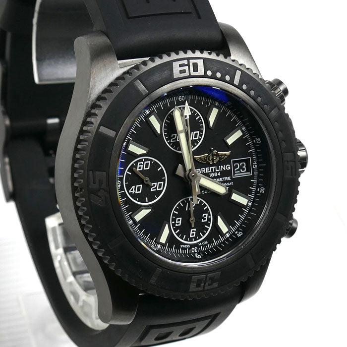 BREITLING ブライトリング スーパーオーシャン クロノグラフ ブラックスチール 腕時計 自動巻き M110B11VRB(M13341B7/BD11) 世界限定１０００本 メンズ【中古】