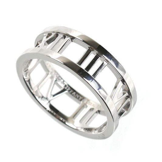 TIFFANY&Co. ティファニー K18WG ホワイトゴールド アトラス オープン リング・指輪 13.5号 5.1g レディース【中古】【美品】