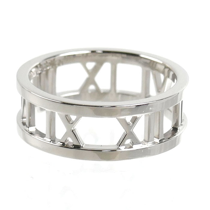 TIFFANY&Co. ティファニー K18WG ホワイトゴールド アトラス オープン リング・指輪 13.5号 5.1g レディース【中古】【美品】