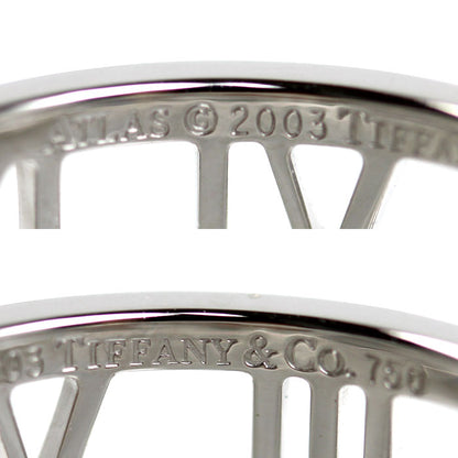 TIFFANY&Co. ティファニー K18WG ホワイトゴールド アトラス オープン リング・指輪 13.5号 5.1g レディース【中古】【美品】
