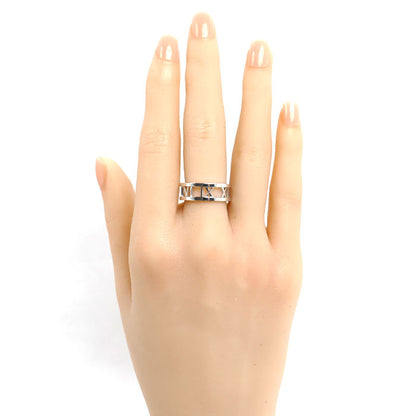 TIFFANY&Co. ティファニー K18WG ホワイトゴールド アトラス オープン リング・指輪 13.5号 5.1g レディース【中古】【美品】