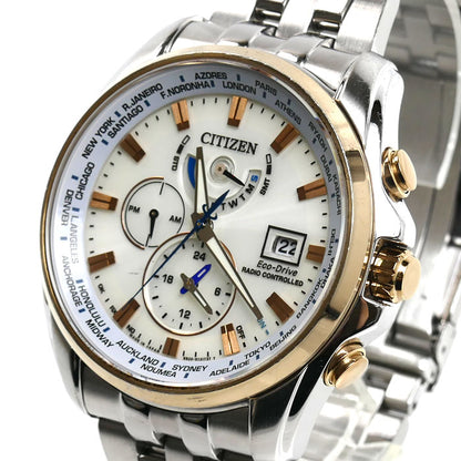 CITIZEN シチズン エコドライブ　ダブルダイレクトフライト 腕時計 ソーラー AT9064-53A/H820-T021701 電波 メンズ【中古】