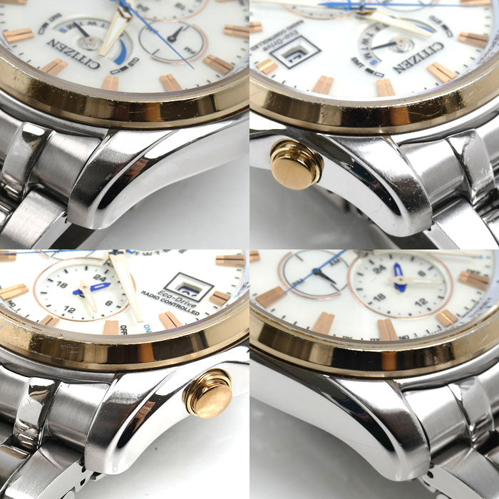 CITIZEN シチズン エコドライブ　ダブルダイレクトフライト 腕時計 ソーラー AT9064-53A/H820-T021701 電波 メンズ【中古】