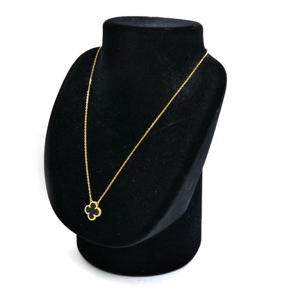 Van Cleef & Arpels ヴァンクリーフ＆アーペル K18YG イエローゴールド ヴィンテージアルハンブラ ネックレス VCARA45800 オニキス 5.2g 37/42cm レディース【中古】【美品】