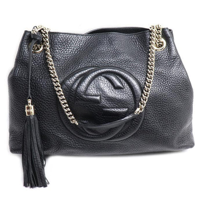 GUCCI グッチ ソーホー インターロッキングG トートバッグ ブラック 308982 レディース【中古】