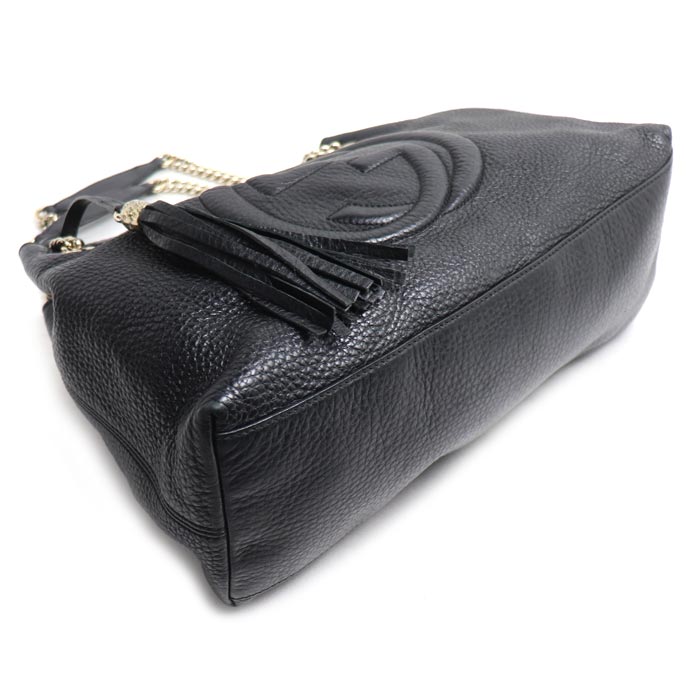 GUCCI グッチ ソーホー インターロッキングG トートバッグ ブラック 308982 レディース【中古】