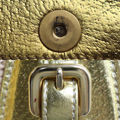 PRADA プラダ ストローバッグ ハンドバッグ ベージュ ゴールド BR3692 レディース【中古】