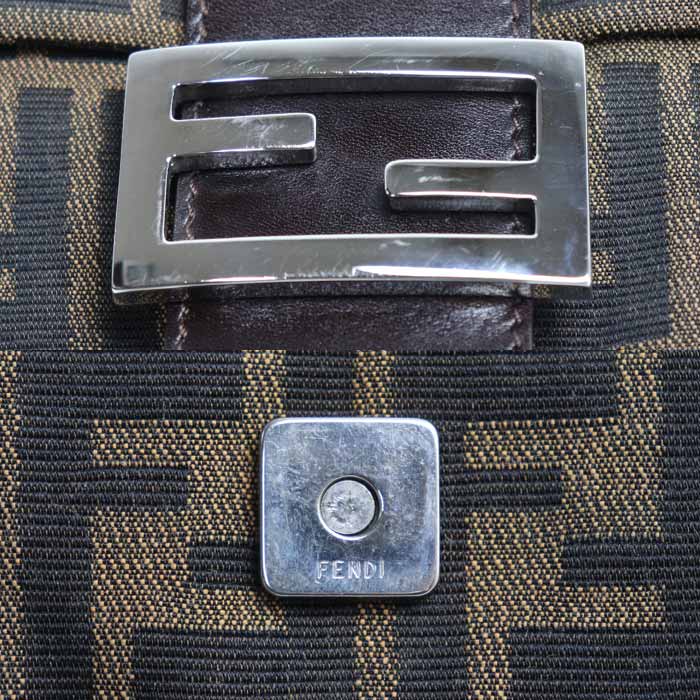 FENDI フェンディ マンマバケット ズッカ柄 ハンドバッグ ブラウン 26424 レディース【中古】