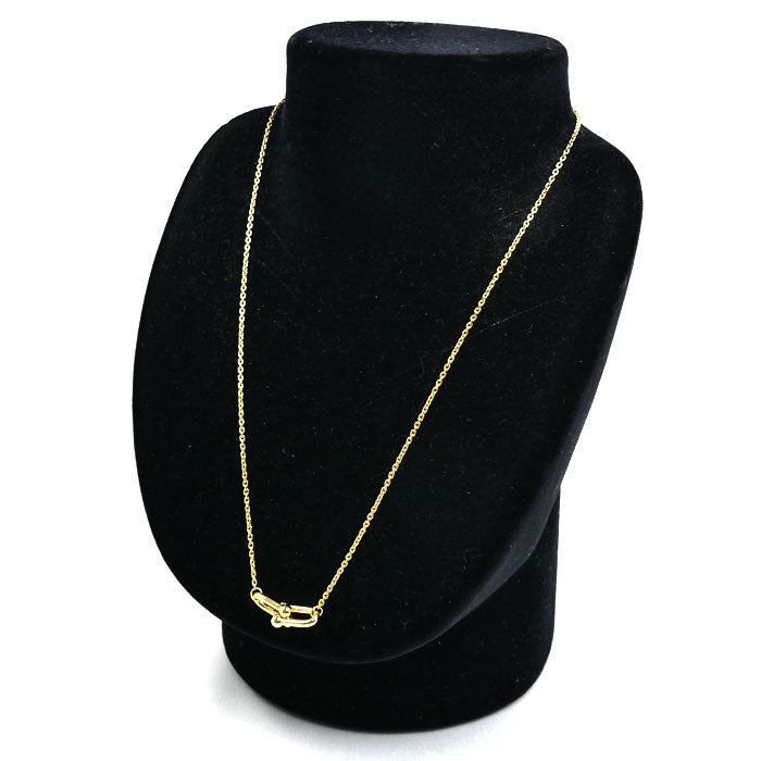 TIFFANY&Co. ティファニー K18YG イエローゴールド ハードウェア スモール ネックレス 75060742 7.2g 40/45cm レディース【中古】