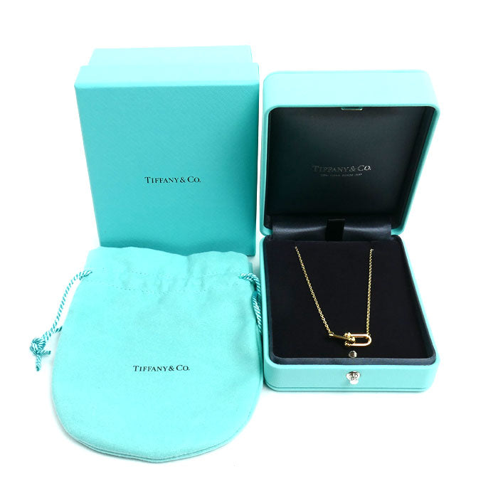 TIFFANY&Co. ティファニー K18YG イエローゴールド ハードウェア スモール ネックレス 75060742 7.2g 40/45cm レディース【中古】