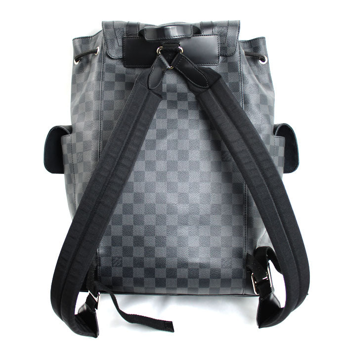 LOUIS VUITTON ルイ・ヴィトン クリストファーPM リュック・デイパック ダミエ・グラフィット ブラック N41379 RI0176 メンズ【中古】