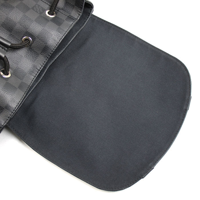 LOUIS VUITTON ルイ・ヴィトン クリストファーPM リュック・デイパック ダミエ・グラフィット ブラック N41379 RI0176 メンズ【中古】
