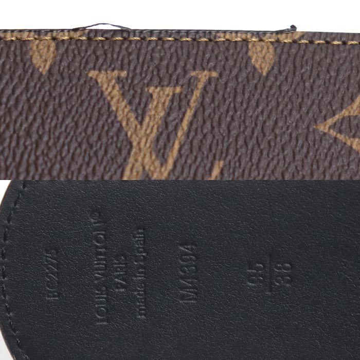 LOUIS VUITTON ルイ・ヴィトン LVディメンションリバーシブルベルト ベルト ブラウン M4394 BC2275 
95/38 メンズ【中古】【美品】