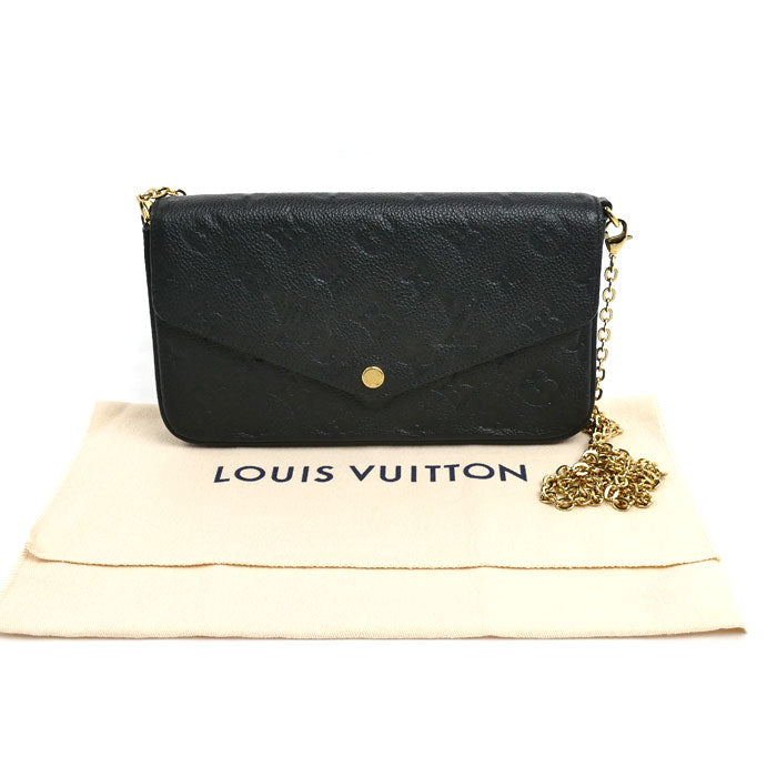 LOUIS VUITTON ルイ・ヴィトン ポシェット・フェリシー ショルダーバッグ モノグラム・アンプラント ノワール M82477 IC レディース【中古】