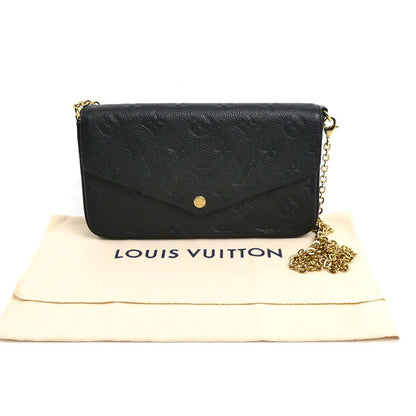 LOUIS VUITTON ルイ・ヴィトン ポシェット・フェリシー ショルダーバッグ モノグラム・アンプラント ノワール M82477 IC レディース【中古】
