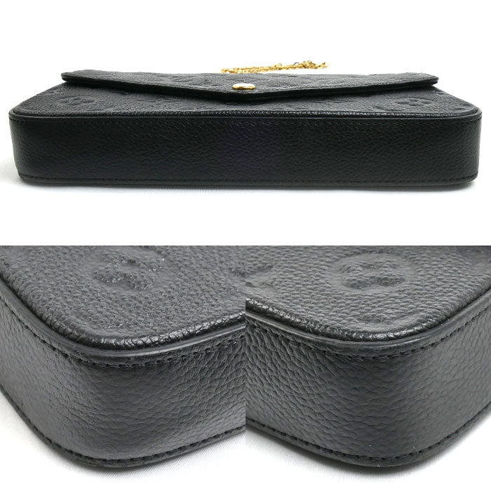 LOUIS VUITTON ルイ・ヴィトン ポシェット・フェリシー ショルダーバッグ モノグラム・アンプラント ノワール M82477 IC レディース【中古】